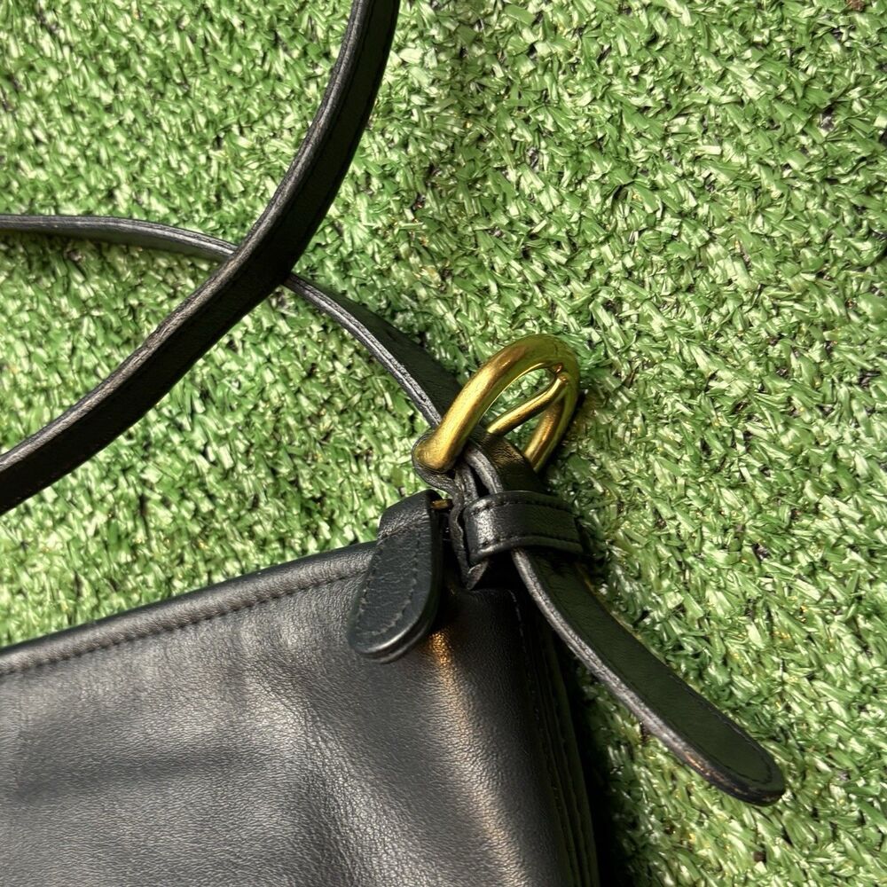 COACH Vintage Zip MacDougal Mini Bucket Sm Black/Navy Leather Crossbody Bag USA - Picture 9 of 11